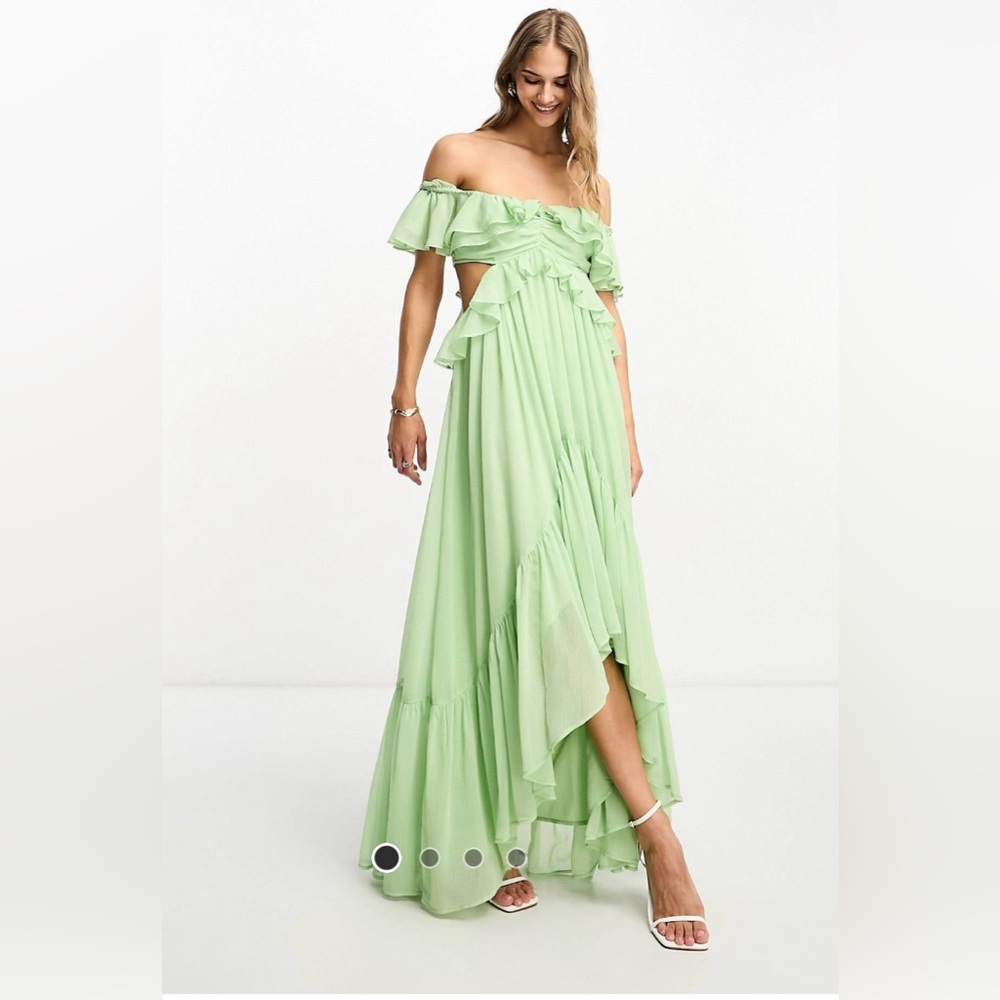 ASOS Wedding Guest Dress, Min Green in Size 6